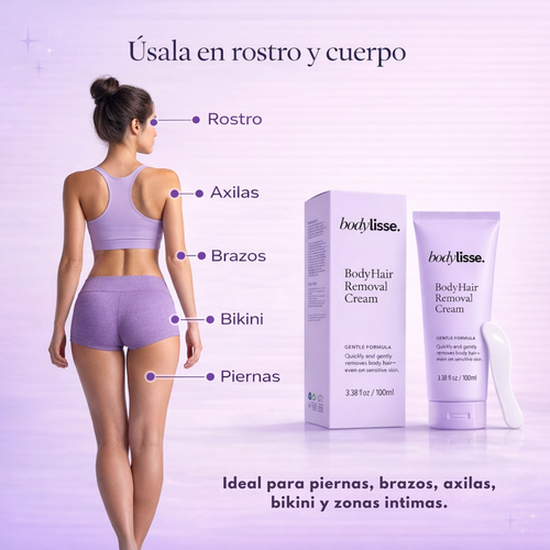 BodyLisse.® Elimina el vello desde la raíz sin cortes ni dolor con nuestra fórmula suave y efectiva.